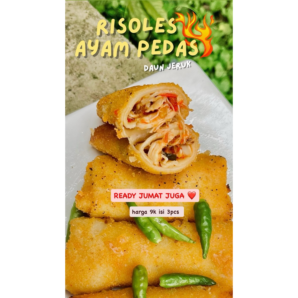

RISOLES MAYONAISE DAN AYAM PEDAS DAUN JERUK