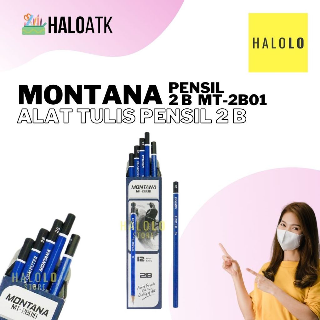 

Pensil 2B Pencil Montana 2B MT-2B01B Pensil Kayu 2 B