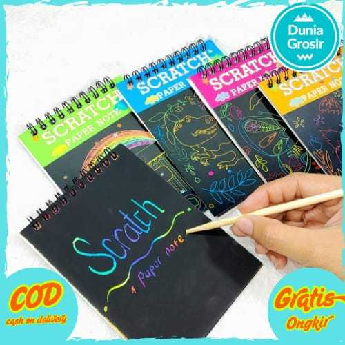 

Buku Scratch Book Mini Warna-Warni Gores Gambar XGB isi 8 Lembar + FREE Pensil Kayu / Buku Gosok Magic Kreativitas Anak-Anak isi 8 Halaman Stationary Fancy Kekinian Kualitas Premium Terbaik Harga Termurah Bisa Grosir dan COD