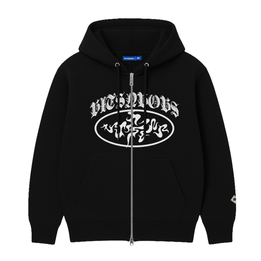 Bitsnbobs Hoodie Zipper Calder Hoodie Boxy Double Zip 330 Gsm