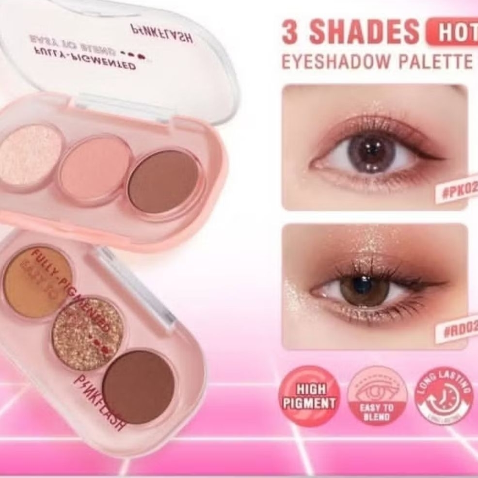 (TERLARIS) PINKFLASH 3 PAN EYESHADOW/ EYESHADOW/ PINKFLASH