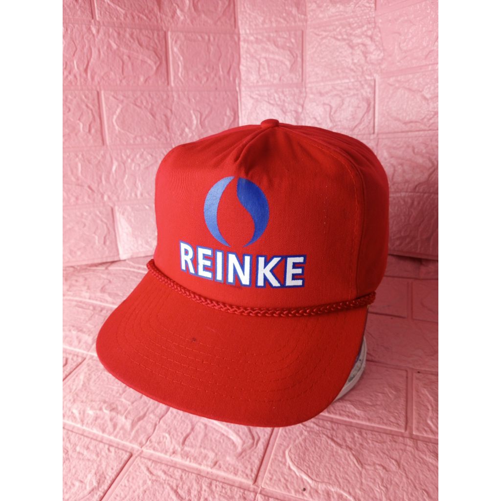Topi Ropehat 1980s Vintage Reinke Tali Kapal Golfer Big Size Red