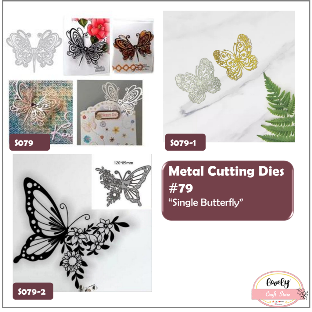 

LovelyCraftStore | Metal Cutting Dies S79 - Cetakan Stensil, Stencil Metal Knife Mold bentuk kupu kupu butterfly untuk bahan Mahar, Cards, Journal, Scrapbook