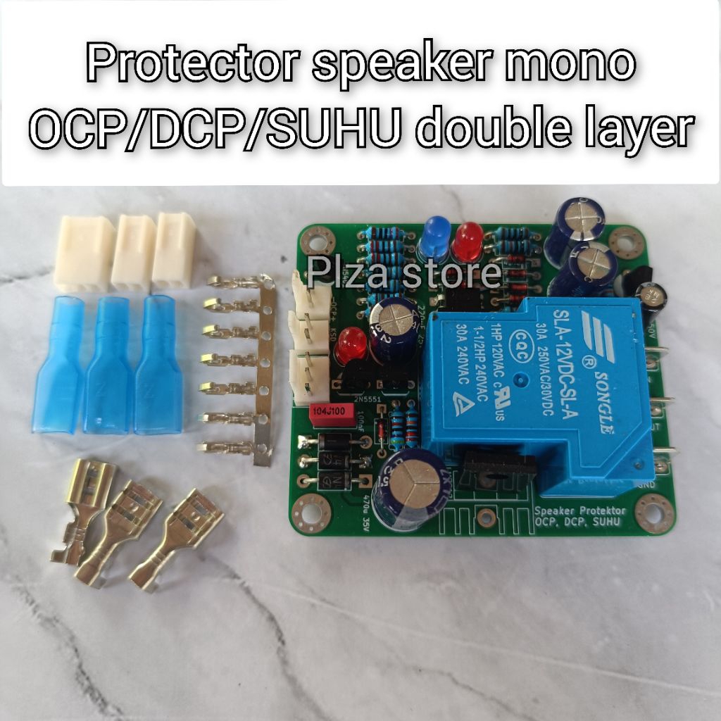 Protector speaker mono OCP/DCP/SUHU pcb double layer protek protektor spiker ocp dcp sensor suhu