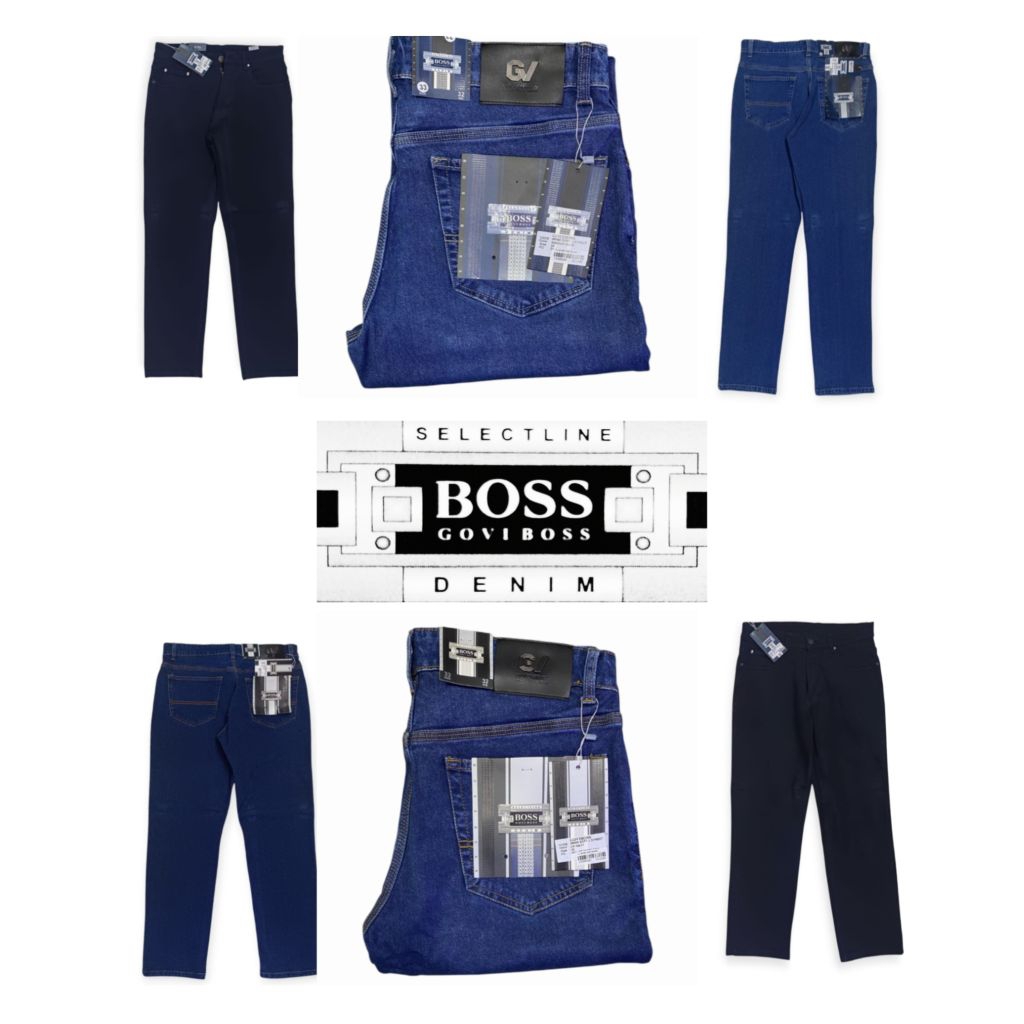 Celana Jeans BOSS/GOVIBOSS SOFT JEANS(Stretch) Size 29-38 Panjang Pria Dewasa