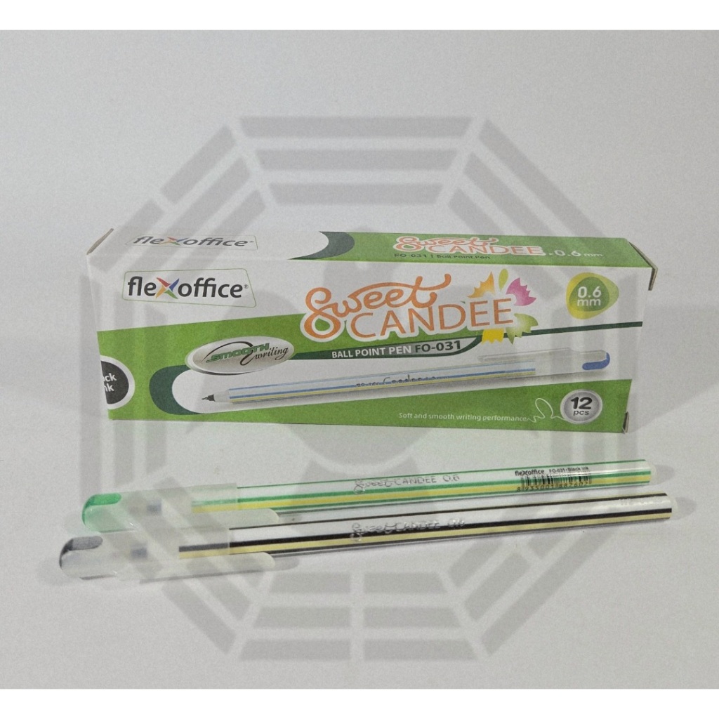 

Pulpen Flexoffice Ballpoint Sweet Candee| 0.6mm | 1 Box Isi 12 pcs