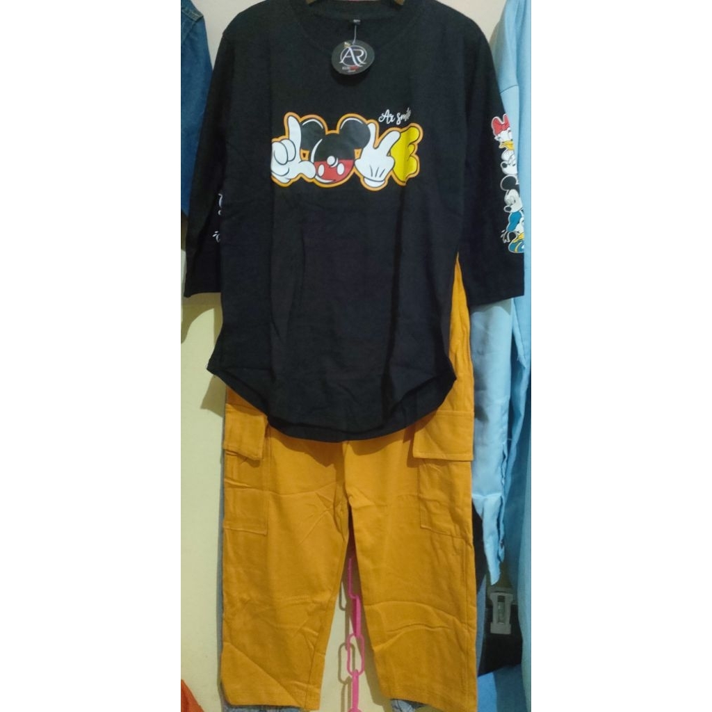 setelan kargo combed 24s anak perempuan
