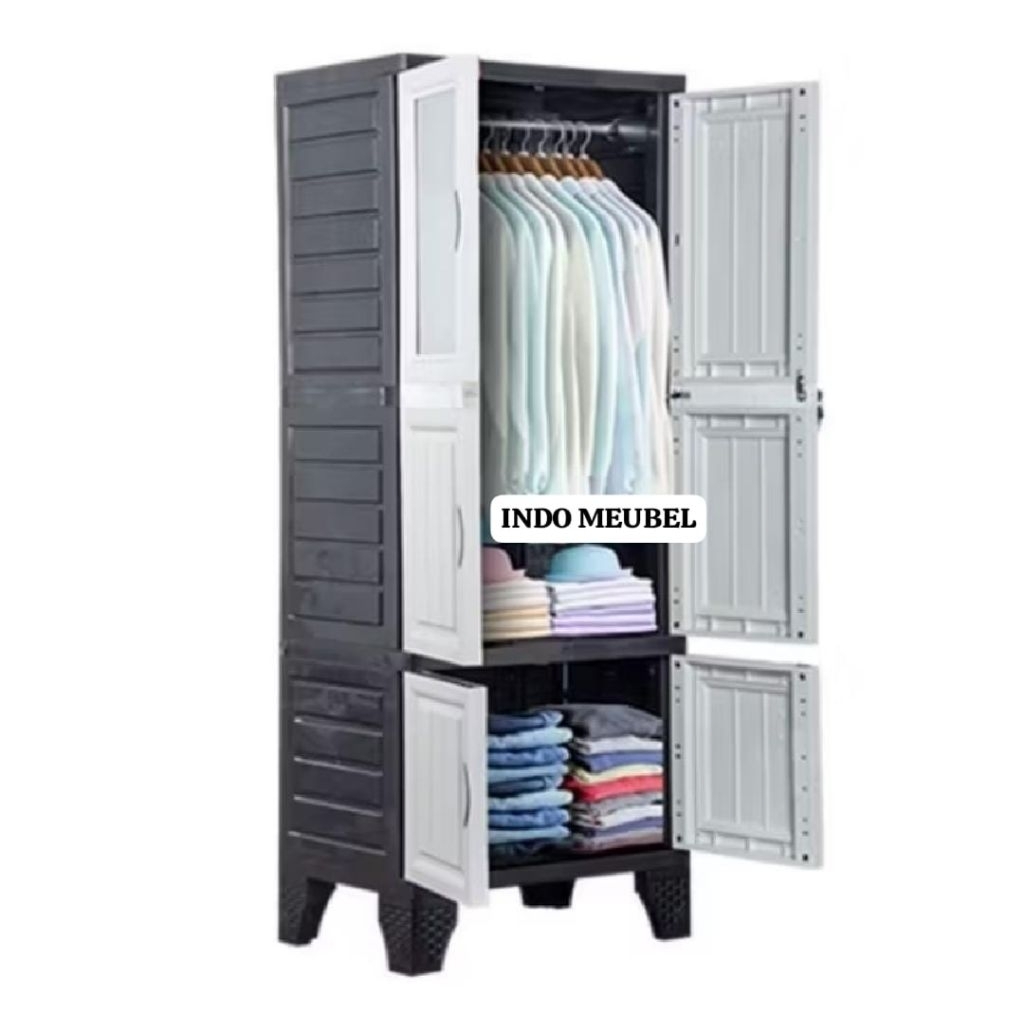 LEMARI PLASTIK 3 PINTU NAPOLLY / LEMARI BCBC G21X.CK