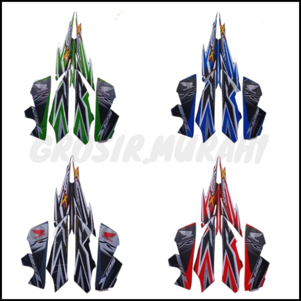 triping Stiker Honda Supra X 125 R 2012 List Body Standart Motor Honda Supra X 125 R 2012