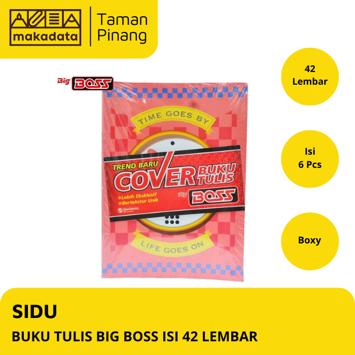

SIDU BUKU TULIS BIG BOSS ISI 42 / BUKU TULIS BOXY ( 1 PACK)