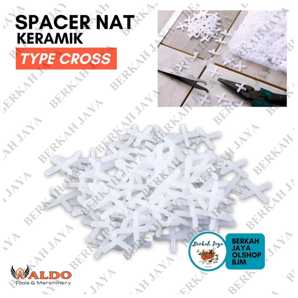 SPACER NAT KERAMIK CROSS "ALDO" 100PCS VARIAN SIZE | ALAT PENGATUR JARAK KERAMIK ISI 100 PCS | Space