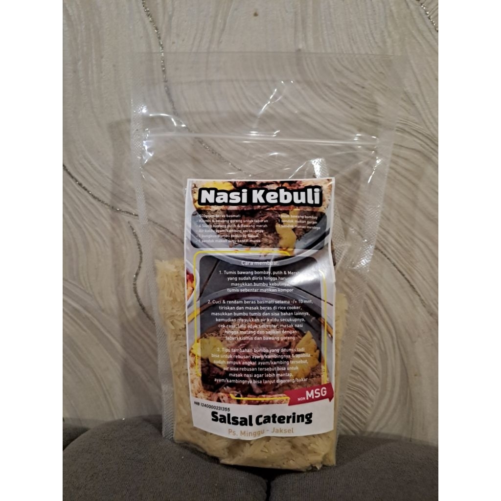 

Kebuli Instan Beras basmati 500gram Varian NASI MANDHI NASI KABSAH NASI BRIYANI