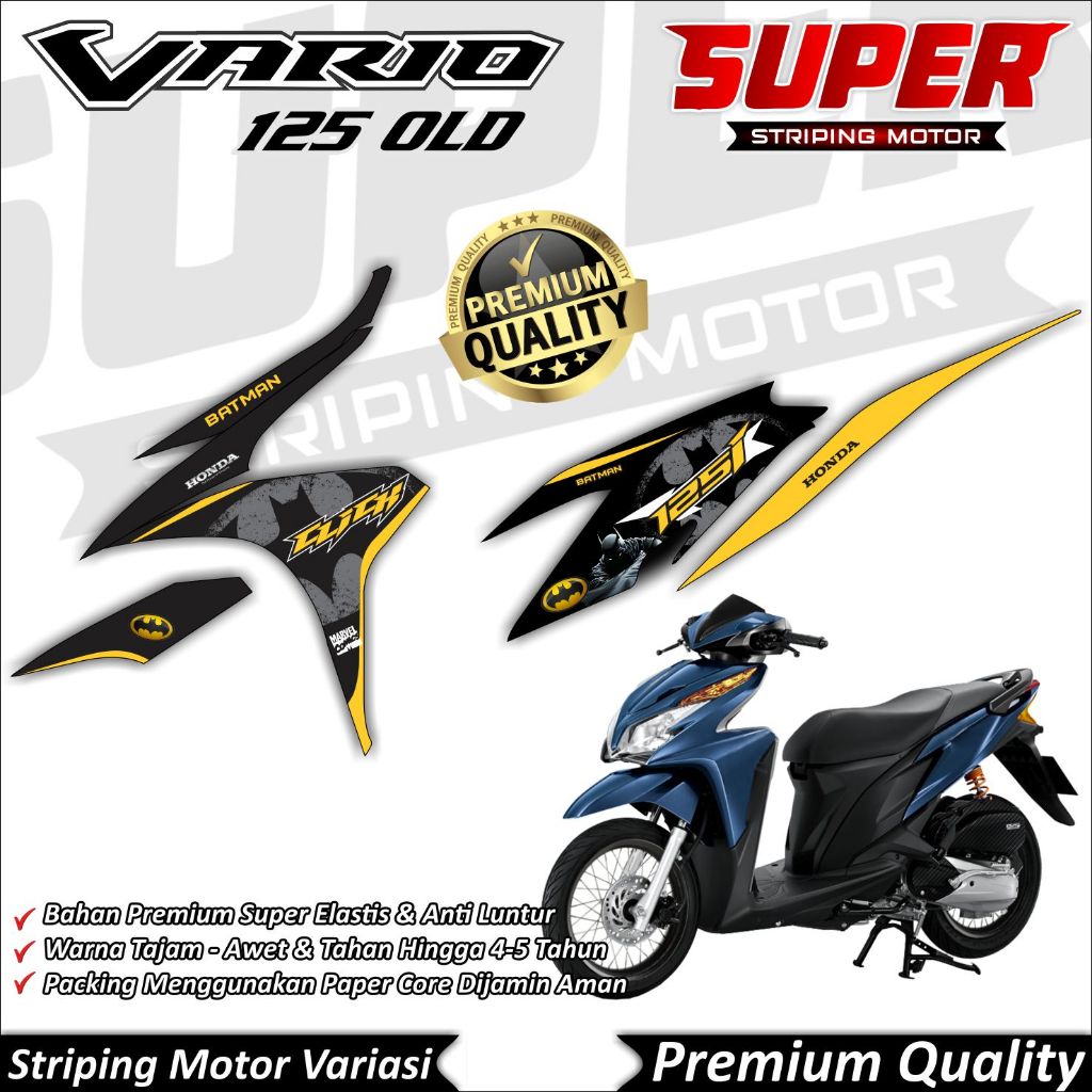 Stiker Vario 125 Old Anti Luntur keren Striping Vario 125 Old Striping Honda Vario 125 OLD Batman