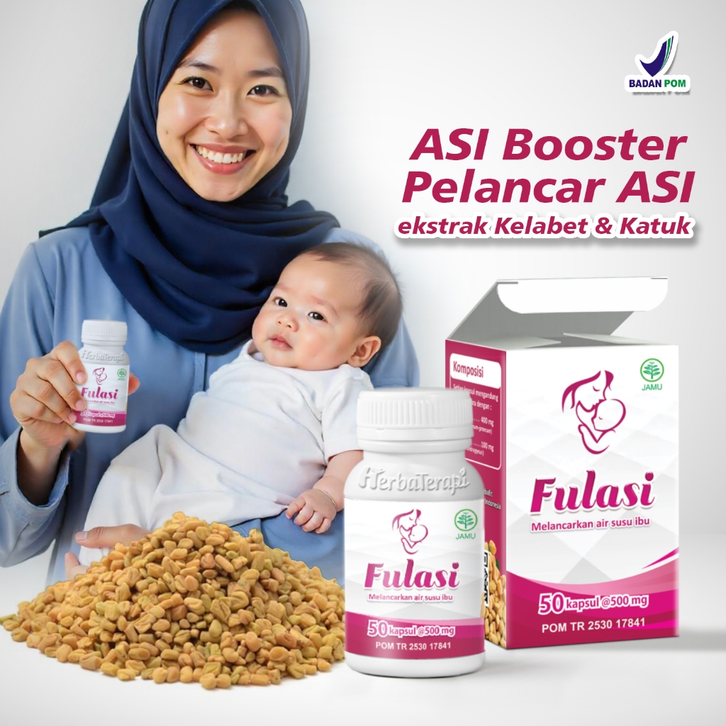 FULASI ASI BOOSTER Pelancar ASI Alami Ibu Menyusui feenugrek daun katuk