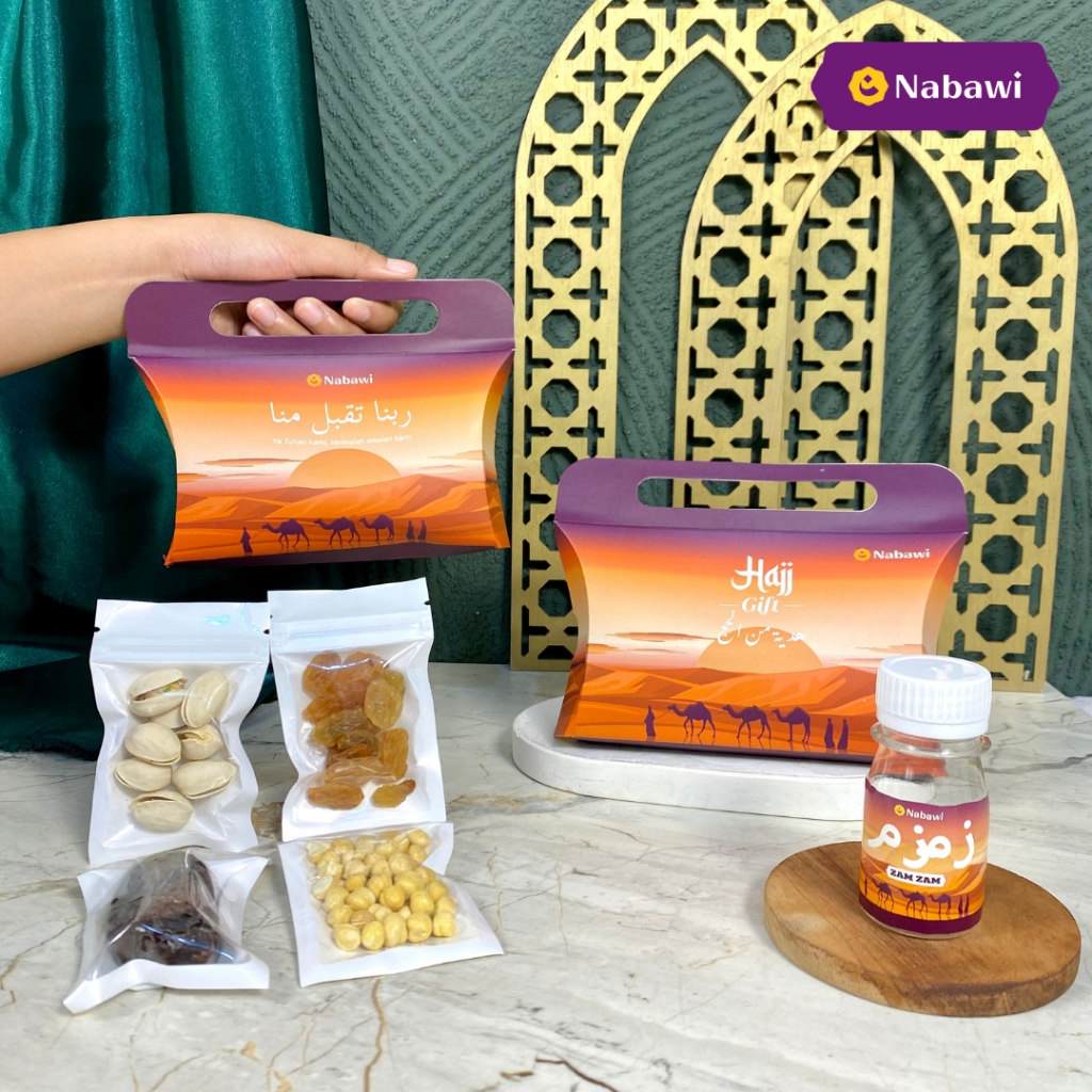 

Hampers Box Jinjing Makkah Madinah Oleh Oleh Haji Umroh Isi Kacang Arab Fustuk Kismis Kurma Zam-zam