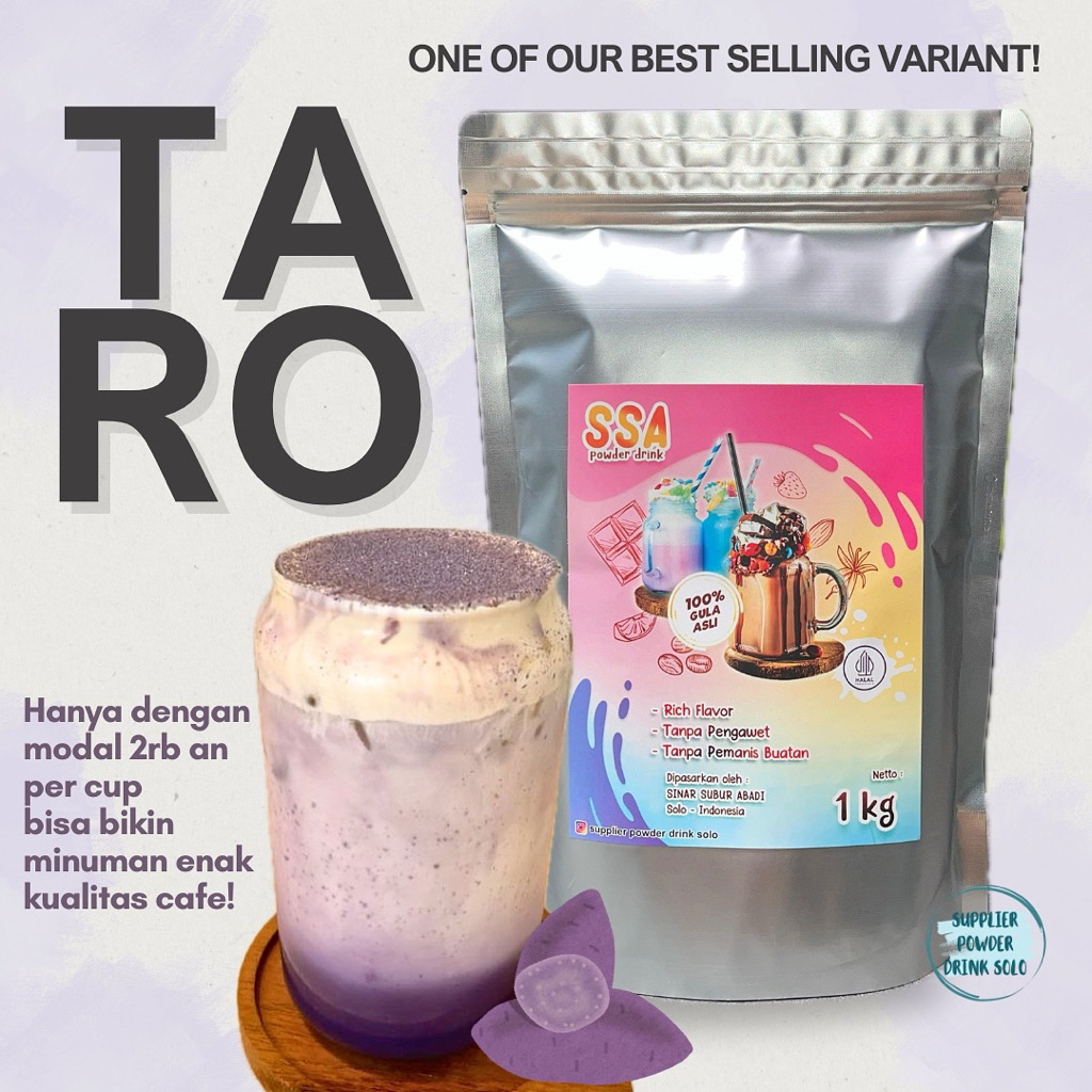 

Powder Drink Taro 250 Gr / bubuk minuman rasa Taro / powder sticky milk