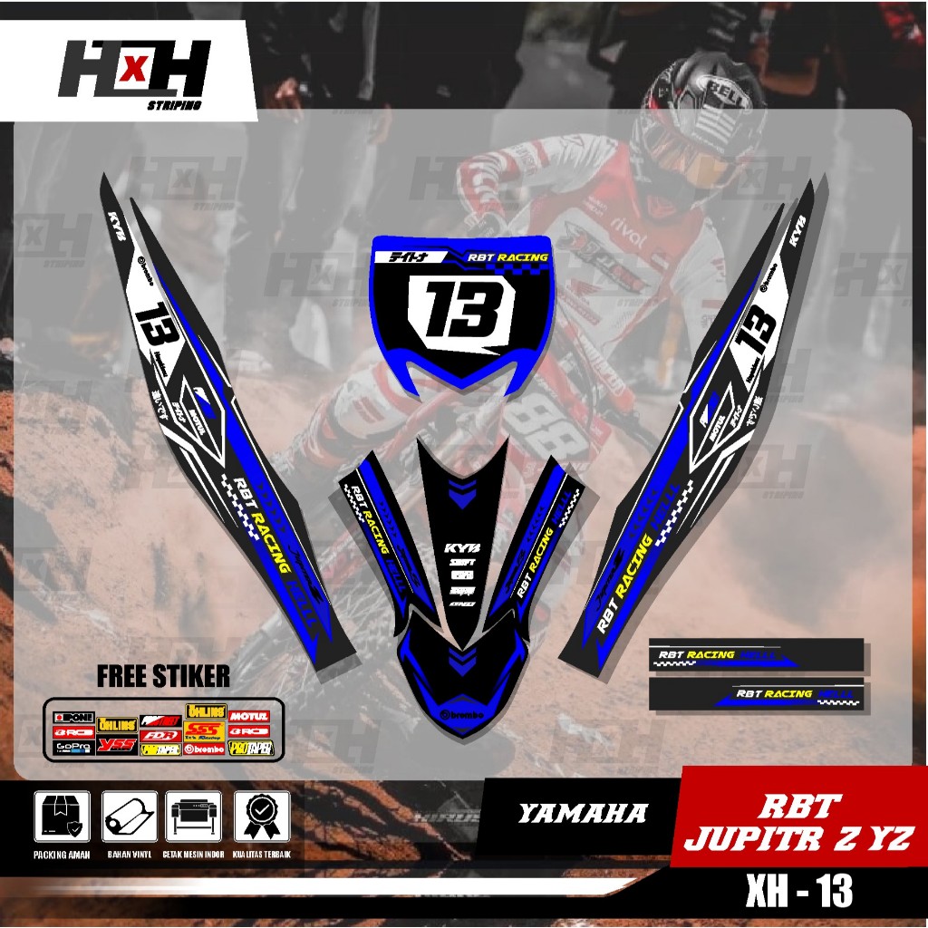 COD Sticker Striping RBT YAMAHA Jupiter Z BURHAN Stiker Variasi List Motor Racing BEBEK MODIF SUPERM