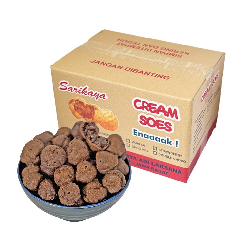

Sehati Snack - Soes Choco Vanila Sy Cemilan Manis Crunchy | 250gr, 500gr Ecer