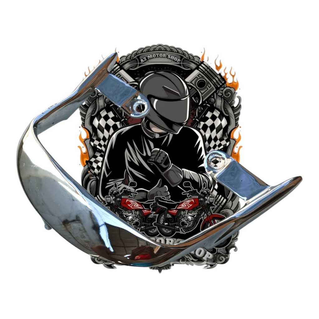 Behel satria lumba rgv chrome begel satria lumba planger belakang satria rgv