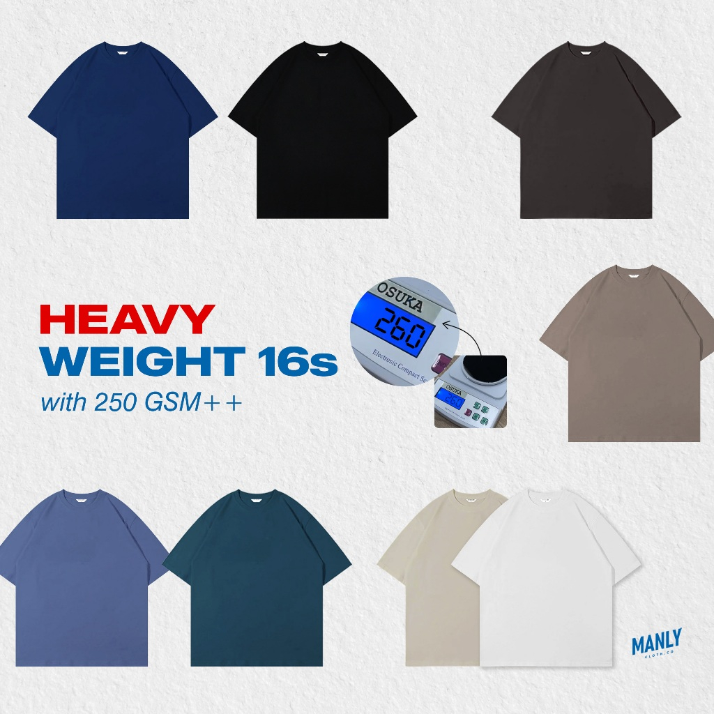 250 GSM ++ Premium Boxy Crop T-shirt Kaos Boxy Fit with Heavy Weight Cotton 16s
