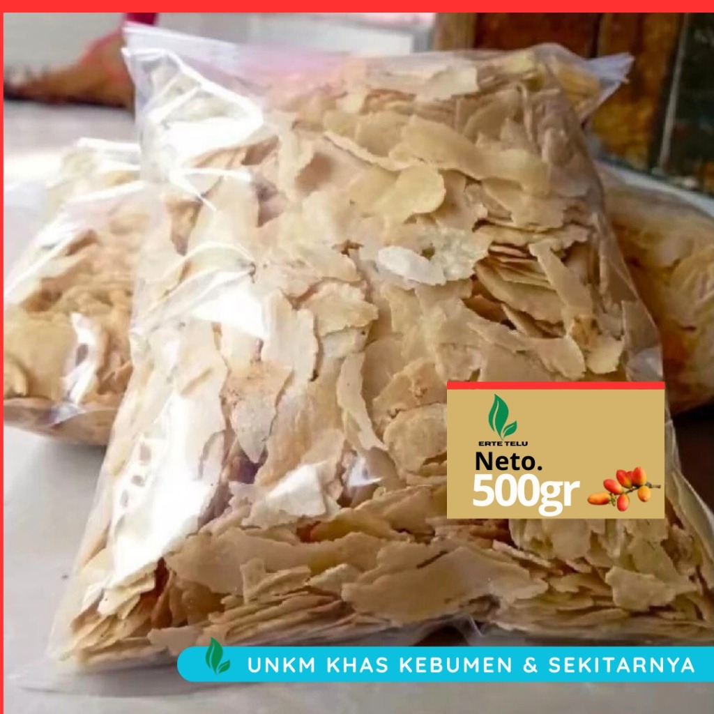 

Emping melinjo mlinjo Pecahan Sortiran mentah kering Original siap goreng 500gram EMPING SORTIRAN PECAHAN