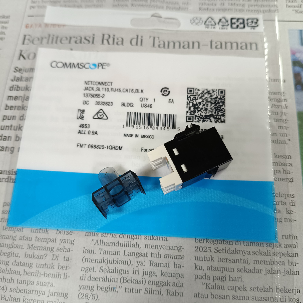 AMP Modular Jack Cat6 black / AMP Commscope Modular Jack Cat 6