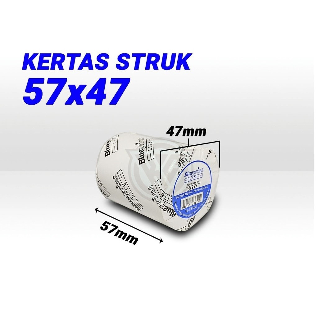 

Kertas Struk / Kertas Kasir / Kertas Thermal BLUEPRINT Lite 57x47 mm , 57x47os