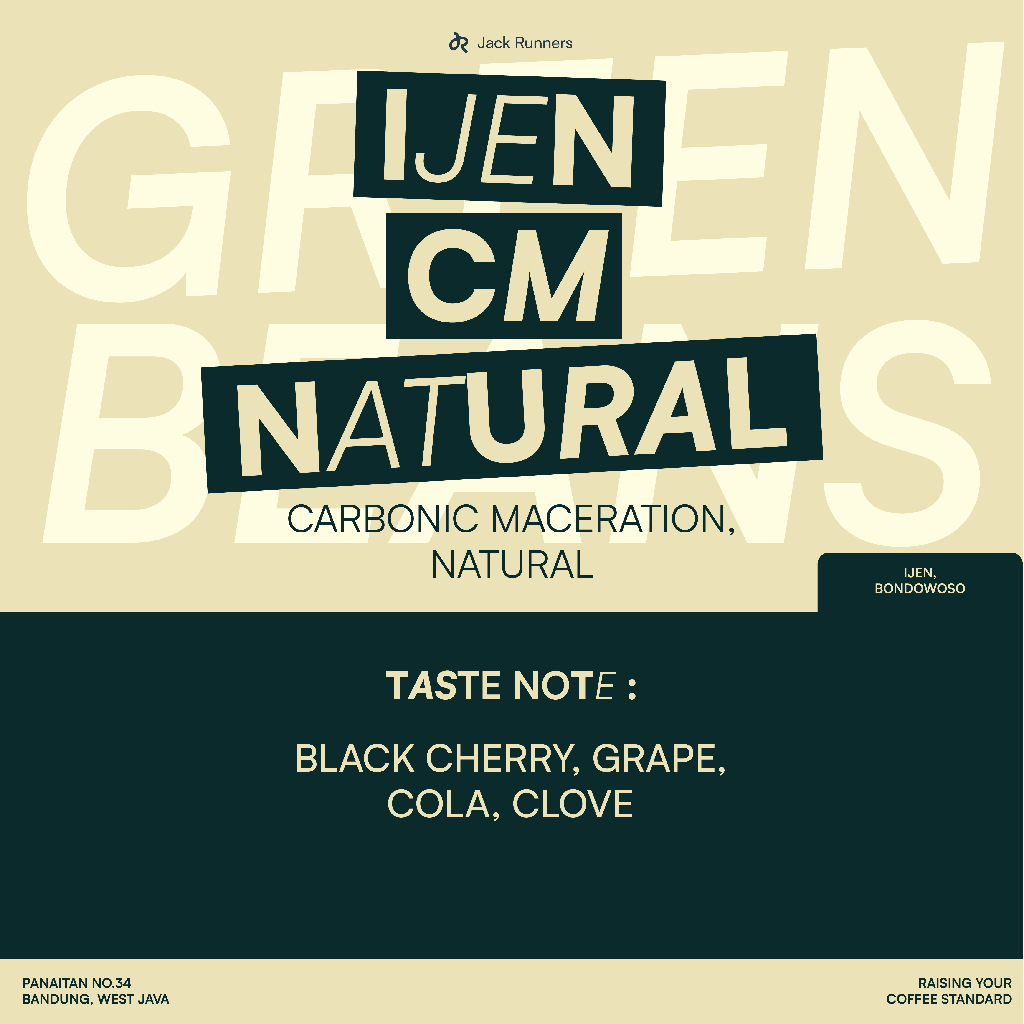 

JACK RUNNERS ROASTERY - IJEN CM NATURAL - GREEN BEANS COFFEE