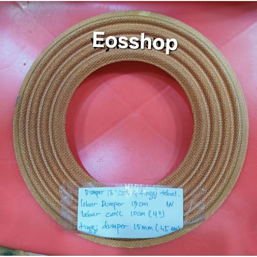 Dumper kain bawah speaker 18 inchi Rcf p400/300 keras tebal coil 100mm( 4 inchi ) tinggi 1,5cm