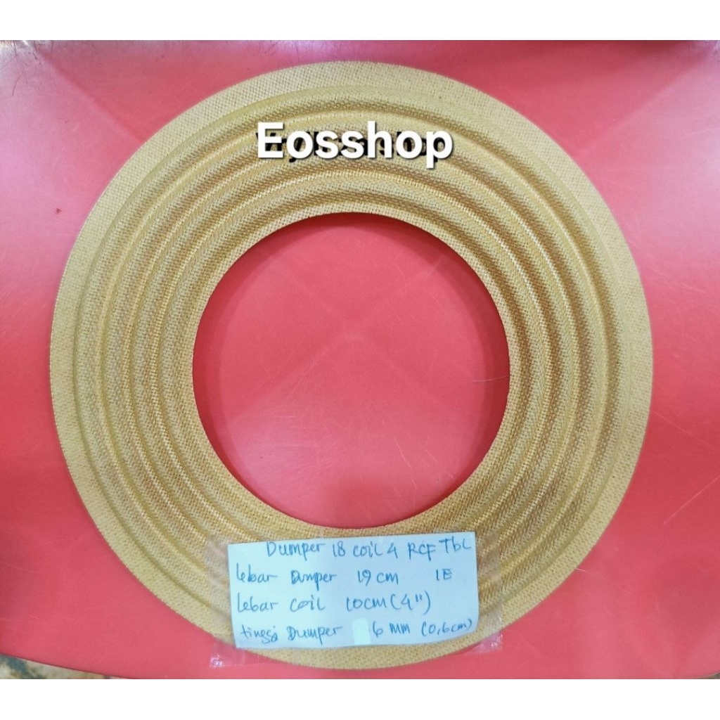 Dumper kain bawah speaker 18 inchi Rcf p400/300 tinggi 0,6cm keras tebal coil 100mm( 4 inchi )