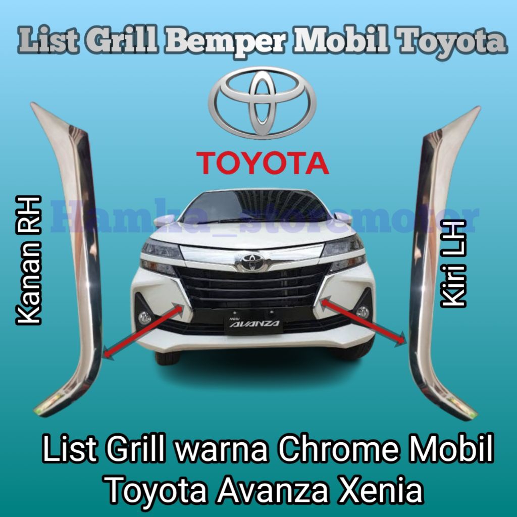 List Grill Bemper Depan Mobil Toyota Avanza Xenia 2019 Chrome