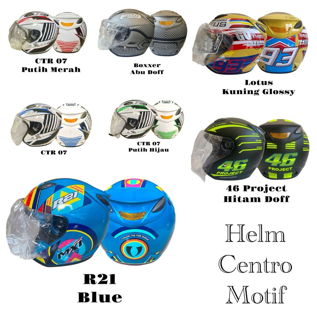 PROMOO HELM MODEL CENTRO MOTIF l HELM KEREN MOTIF TERMURAHH