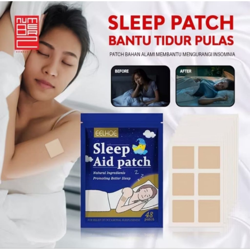 EELHOE Sleep Patch 48Pcs Good Night Sleep Patch Obat Tidur Ampuh