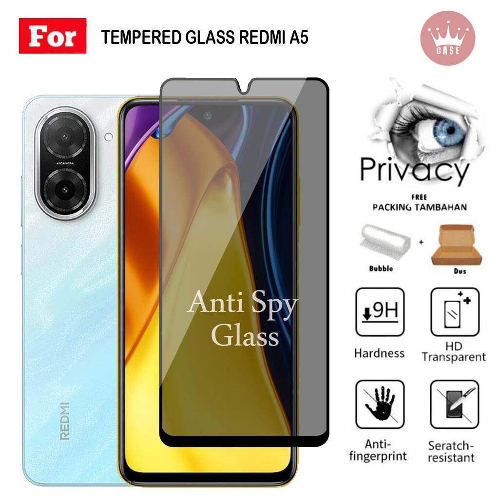 Tempered Glass SPY XIAOMI REDMI A5 - Pelindung Layar Handphone XIAOMI REDMI A5