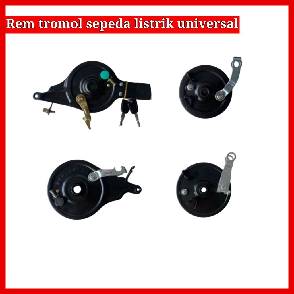 Rem tromol sepeda listrik depan & belakang kampas rem sepeda listrik universal
