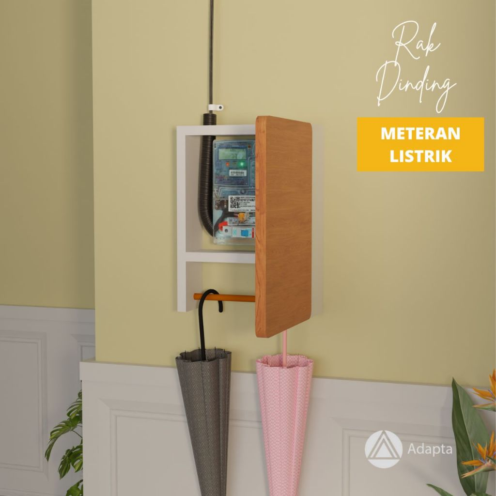 Adapta - Lemari Meteran Listrik Aesthetic - Box Penyimpanan Tempel Dinding Minimalis - BETRAN - C6