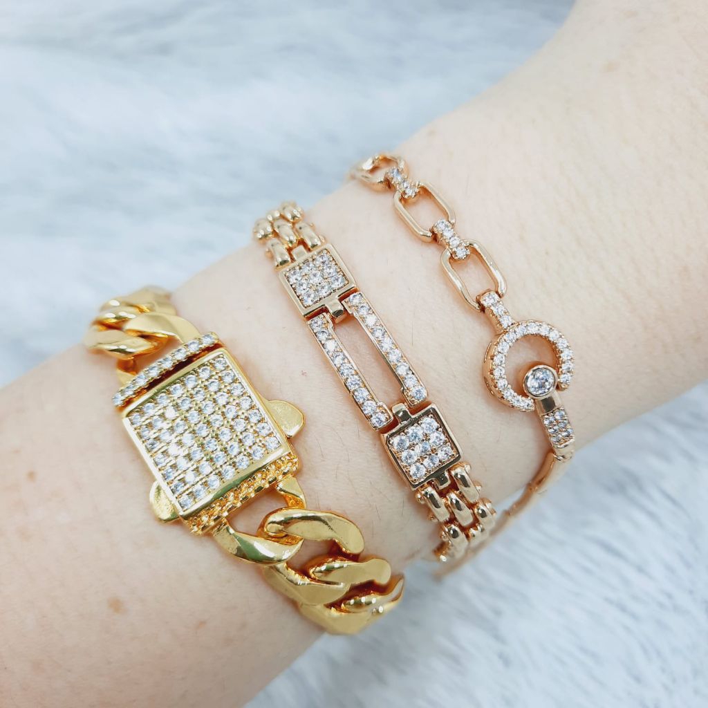 GELANG WANITA RANTAI SISIK NAGA/GELANG RANTAI PLAT ET.32