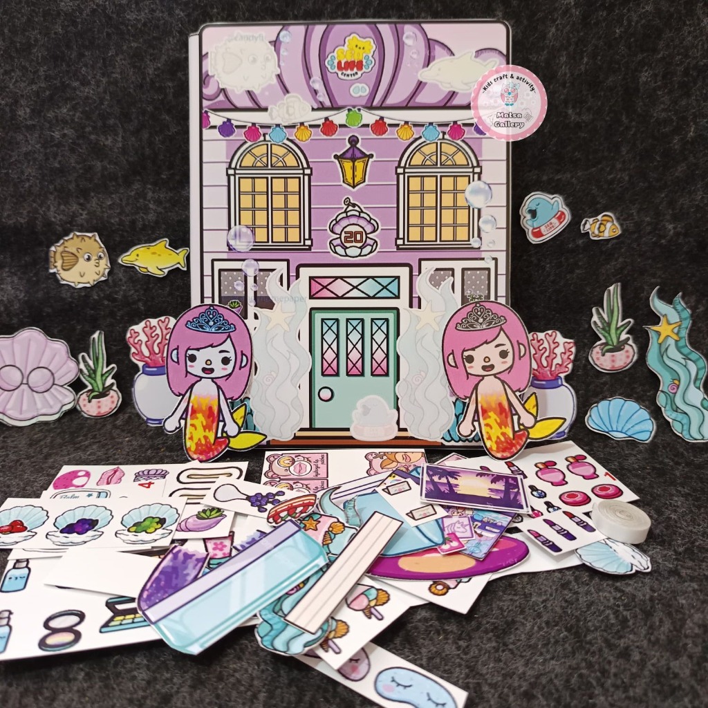 quiet book toca boca mermaid purpel/toca boca mermaid part97