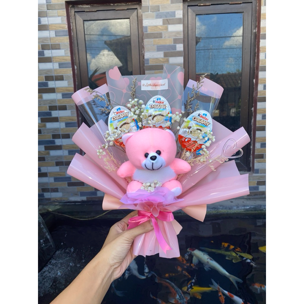 

buket kinder joy boneka READY INSTAN