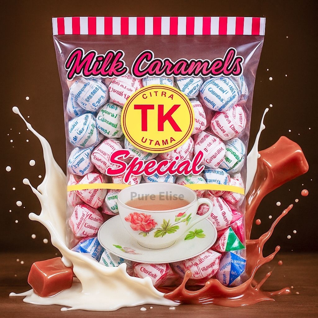 

Permen Susu Karamel Pangalengan | Milk Caramel TK & TS 200 gram | Milk Candy | Kopyes
