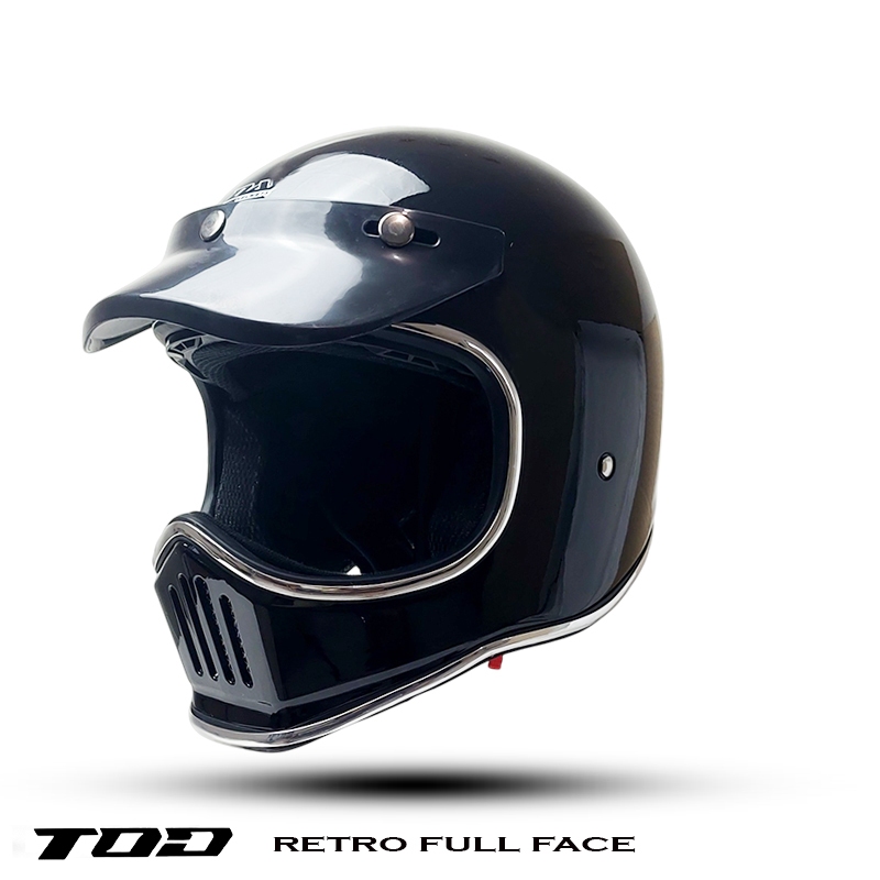 HELM FULLFACE CAKIL RETRO DEWASA MERK FOCUS PUTIH SNI ORIGINAL