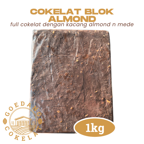 

Goedang Cokelat | Coklat BLOK ALMOND 1kg – Coklat isi kacang almond mede dan kismis | cocok untuk camilan dan oleh oleh | coklat batang 1 kg - kue coklat - cokelat batang - coklat putih batang kiloan - bahan kue - coklat batangan 1kg warna warni