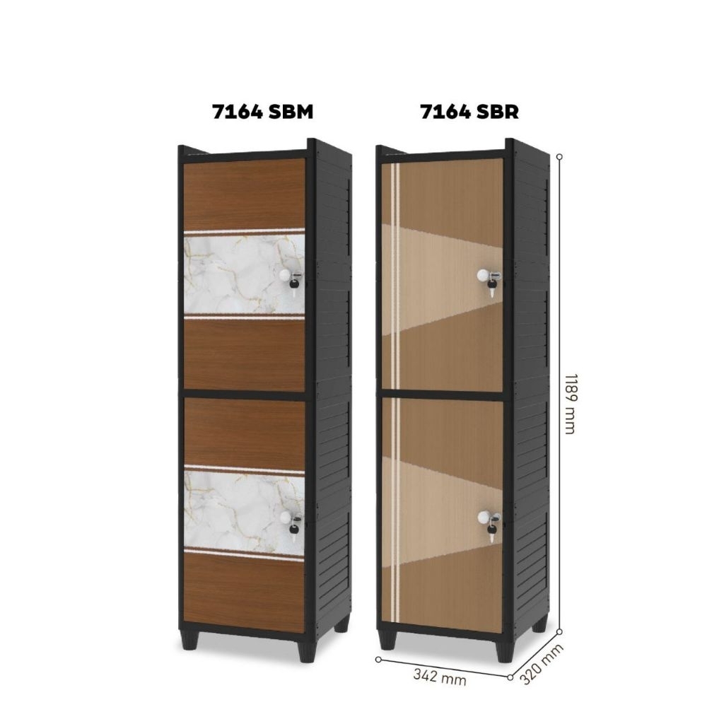 Snap box Long Door 7164 susun4 Lemari mini pakai kunci nandos