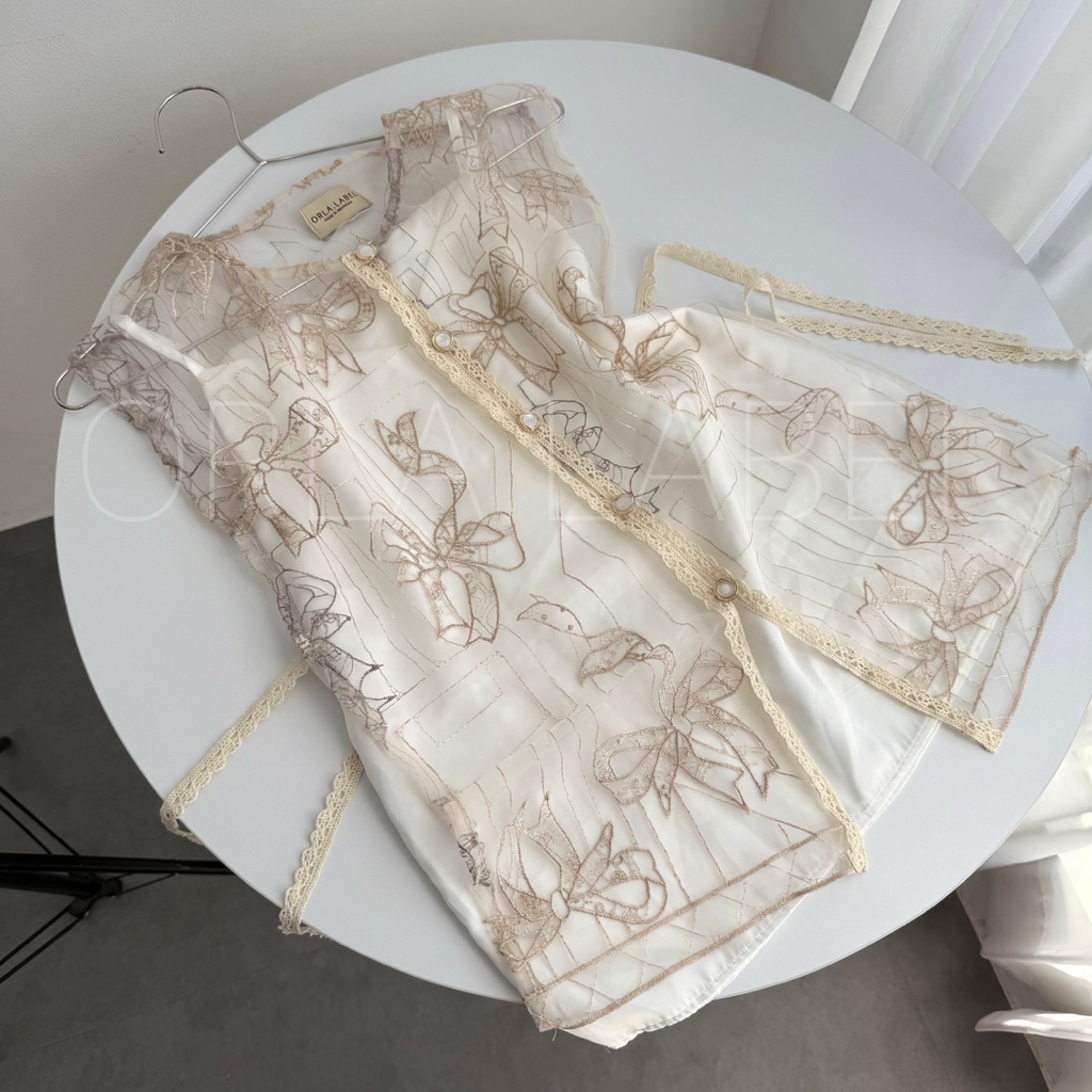 (READYSTOCK) Rayana brokat vest / vest tenun / vest batik / outer tenun / outer kerja / outer kondan