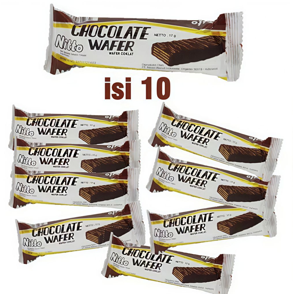 

Nissin Nitto Chocolate Wafer Coklat (1 pack isi 10pcs)