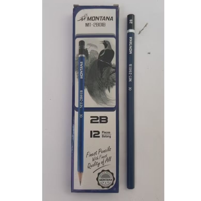 

Montana Pensil 2B Lulus Uji Komputer 12 pcs Pencil Alat Tulis Sekolah Dan Kantor MT - 2B01