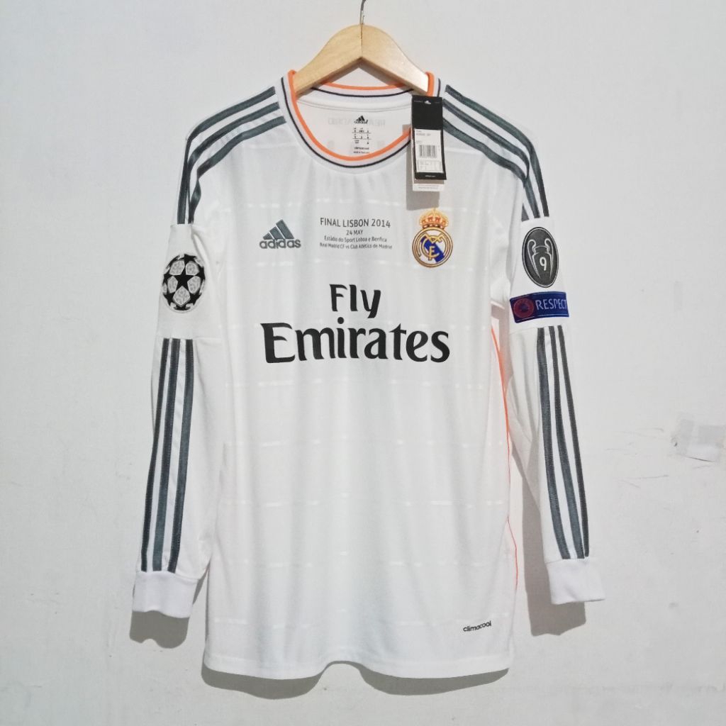 Jersey Real Madrid Home 2013/2014 Long Sleeve Nameset Ronaldo Jersey Real Madrid Final Lisbon