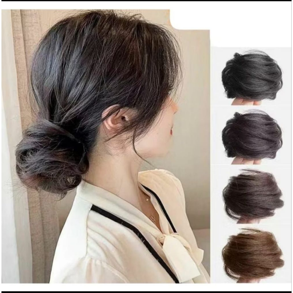 sanggul bulat polos / sanggul donat / sanggul rambut / sanggul rambut untuk hairdo