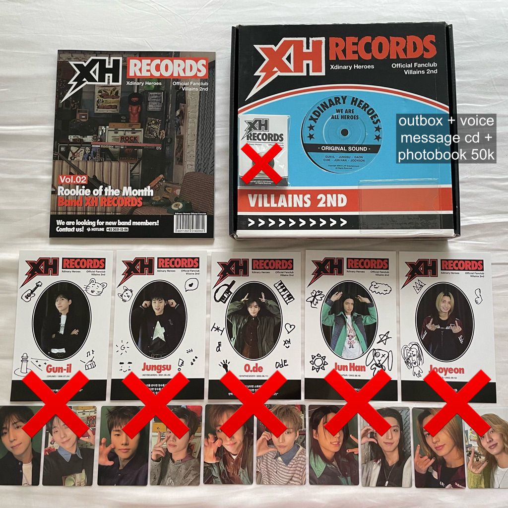 [READY] SHARING XH RECORDS Xdinary Heroes Official Fanclub Villains 2nd