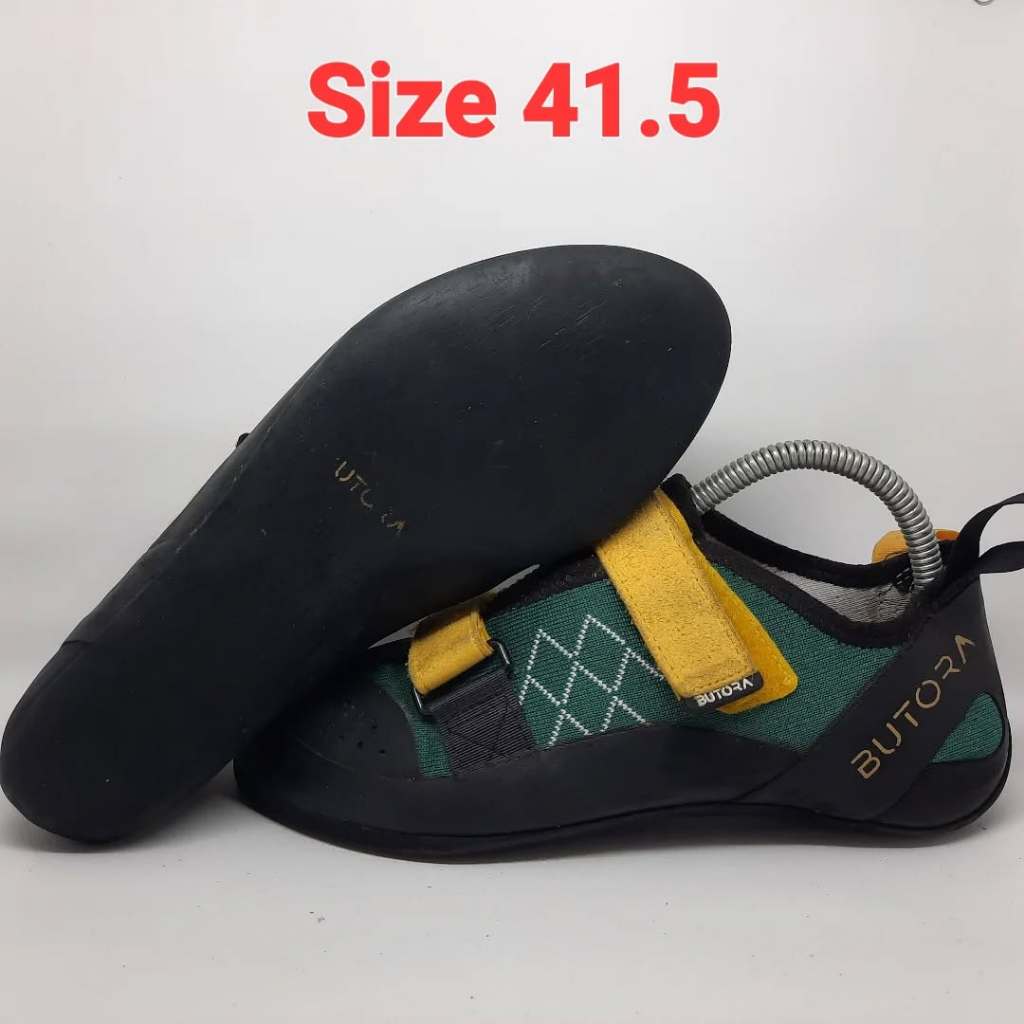sepatu panjat tebing rock climbing second butora hijau kain size 41.5